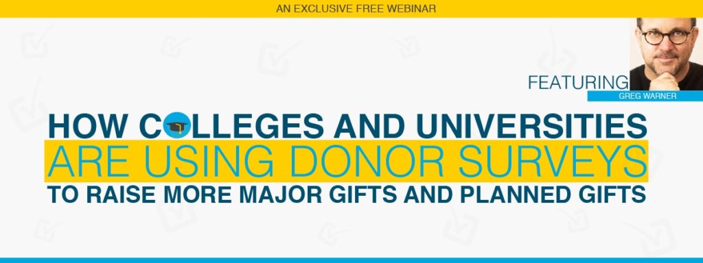 Webinar Artwork -- How Colleges and Universities Are Using Donor Surveys
