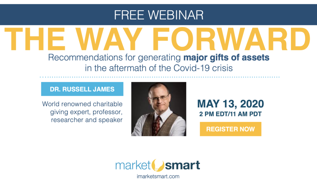 Dr. Russell James fundraising major gifts of assets