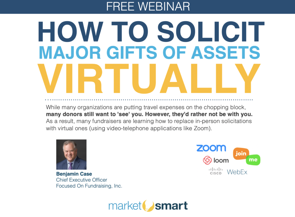 How to Solicit Major Gifts Virtually Using Zoom