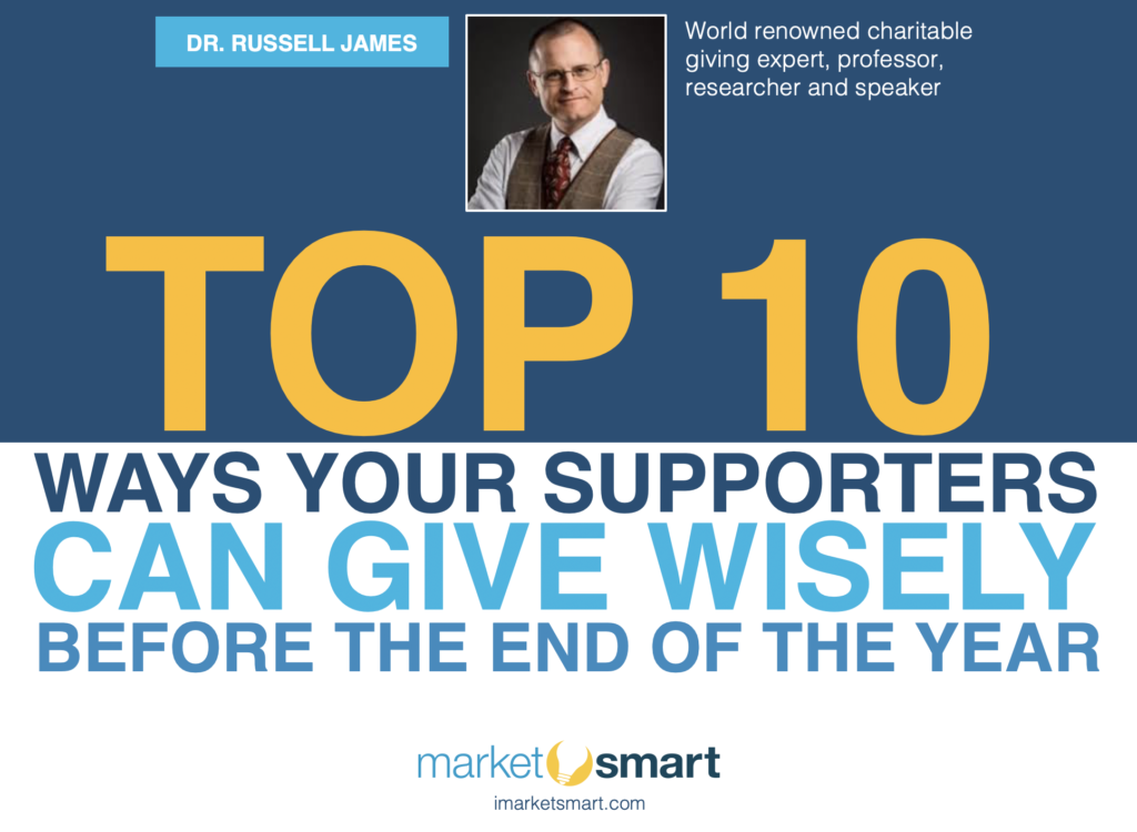 Dr. Russell James suggestions for year-end giving